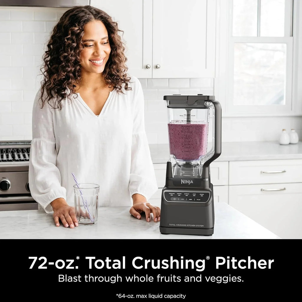 Ninja Blender, Mega Kitchen System, 1500W, 4 Functions for Smoothies, Processing, Dough, Drinks & More, with 72 Blender Pitcher, 64 Processor Bowl, 2 Nutri Cups + Lids, Black, BL770 - image 14