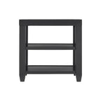 Cordero 16-Inch Wide Wood and Glass Top Chairside End Table with Shelf Storage - image 5