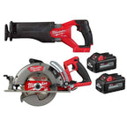M18 FUEL 18-Volt Lithium-Ion Brushless Cordless SAWZALL w/7-1/4 in. Rear Handle Circ Saw, Two 6 Ah High Output Batteries - image 15