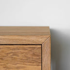 Solid Oak Scandinavian Floating Nightstand with Drawer - Stylish Bedroom Side Table - image 7