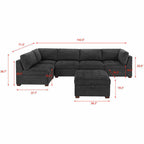 Thomasville Tisdale Fabric Sectional with Storage Ottoman - image 5