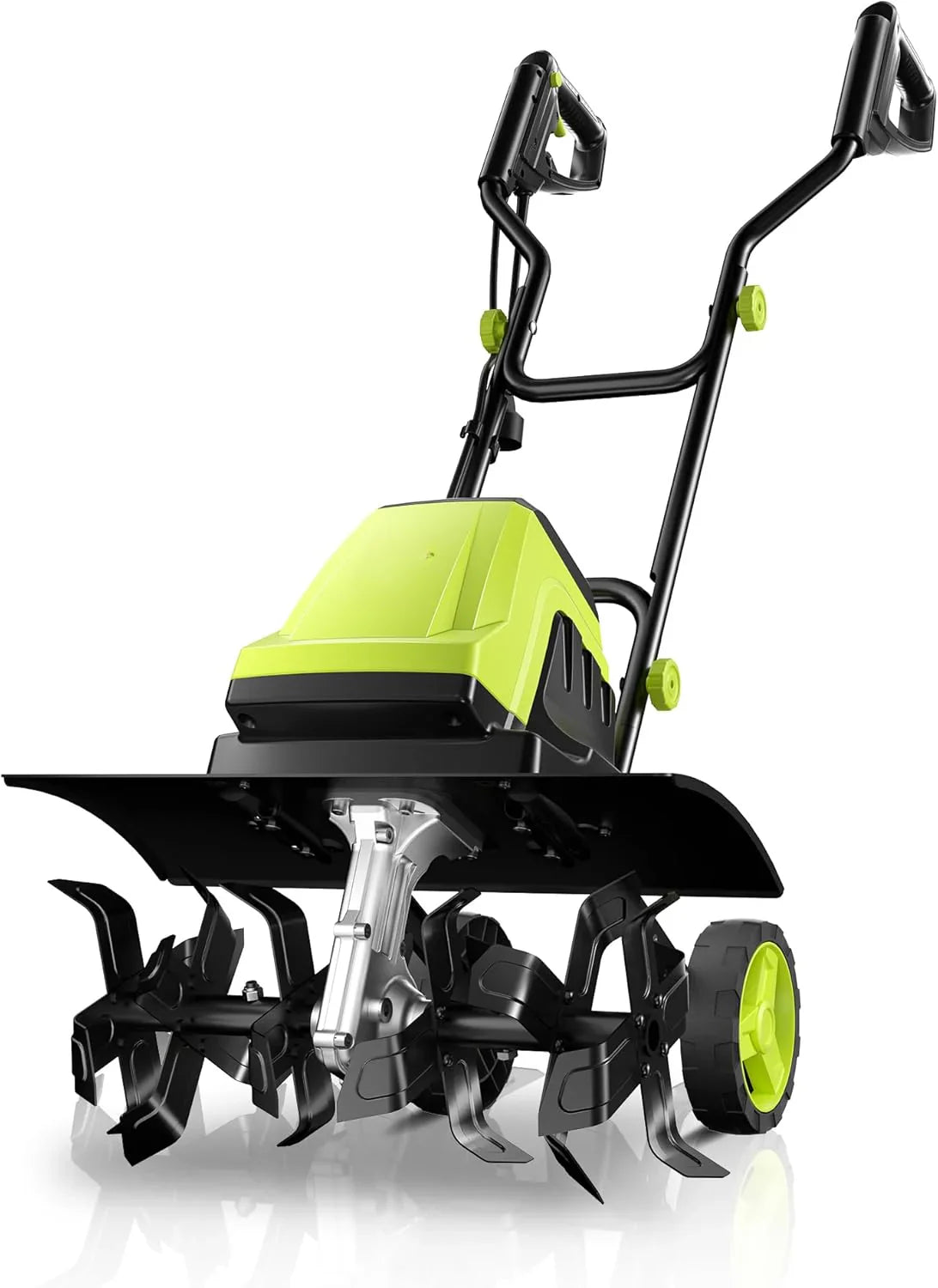 Electric Tiller, 15-Amp 18-Inch Width 9-Inch Depth Corded Tiller Cultivator 24 Durable Steel Tines Gardening Tiller with Adjustable Wheels Foldable Handle for Easy Soil Cultivation - image 1