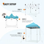 EAGLE PEAK 5x5 Pop up Canopy Tent Instant Outdoor Canopy Easy Set - up Straight Leg Folding Shelter（blue） - image 158