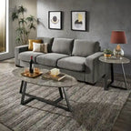 iNSPIRE Q Modern Jurmala Glossy Sintered Stone Tables with Grey Metal Base - image 3
