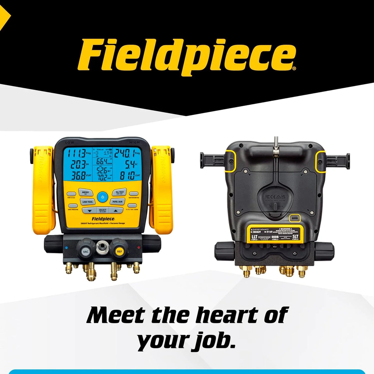 Fieldpiece SM482V Wireless 4-Port SMAN Manifold with Vacuum Gauge - image 6
