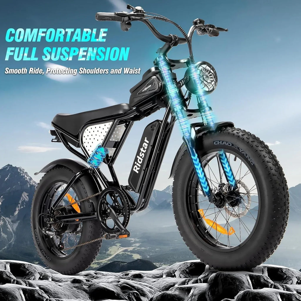 Electric bike Q20, 2000W, 52V, 30-180 miles, all-terrain fat bike for adults - image 3