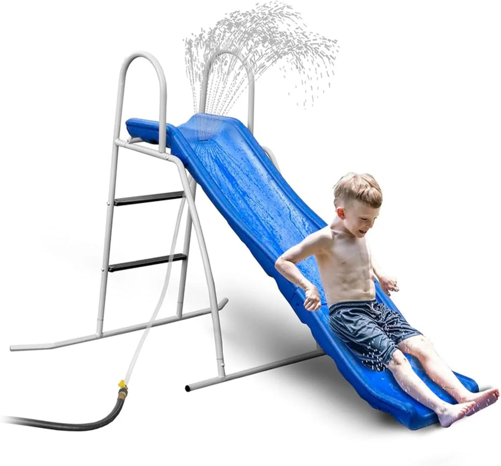 XDP Recreation 6 Foot Water Wave Slide with Built In Adjustable Sprinkler, Freestanding with Ground Pad and Hose Extension for Lawn Fun, Ages 3 to 8 - image 5