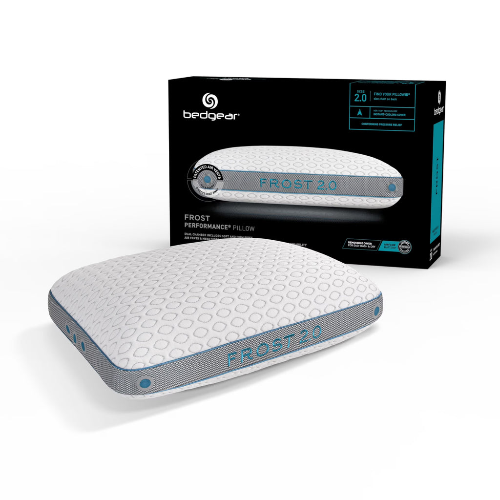 Bedgear Frost Performance Pillow - Size 3.0 - Cooling Bed Pillow for Hot Sleepers - Medium Firmness Pillow for All Sleep Positions, Hypoallergenic - image 7