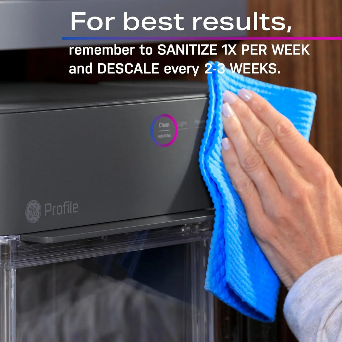Countertop Nugget Ice Maker with Side Tank / Ice Machine with WiFi Connectivity / Smart Home Kitchen Essentials / Stainless Steel - image 15