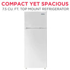 Frigidaire 7.5 Cu. Ft. Top Mount Refrigerator, Black - image 7