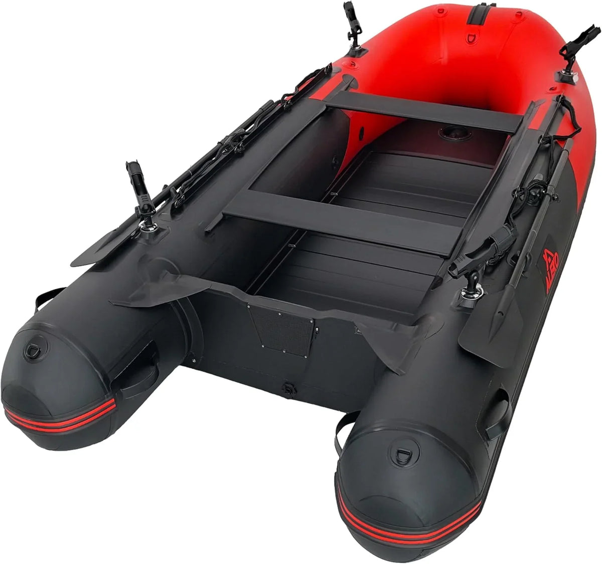 Inflatable Boat / Yacht Dinghy Tender Raft / Multi Person Fishing Boat / Aluminum Floor Oars / Fishing Rod Holders / Heavy-Duty PVC / 2024 Model / - image 2