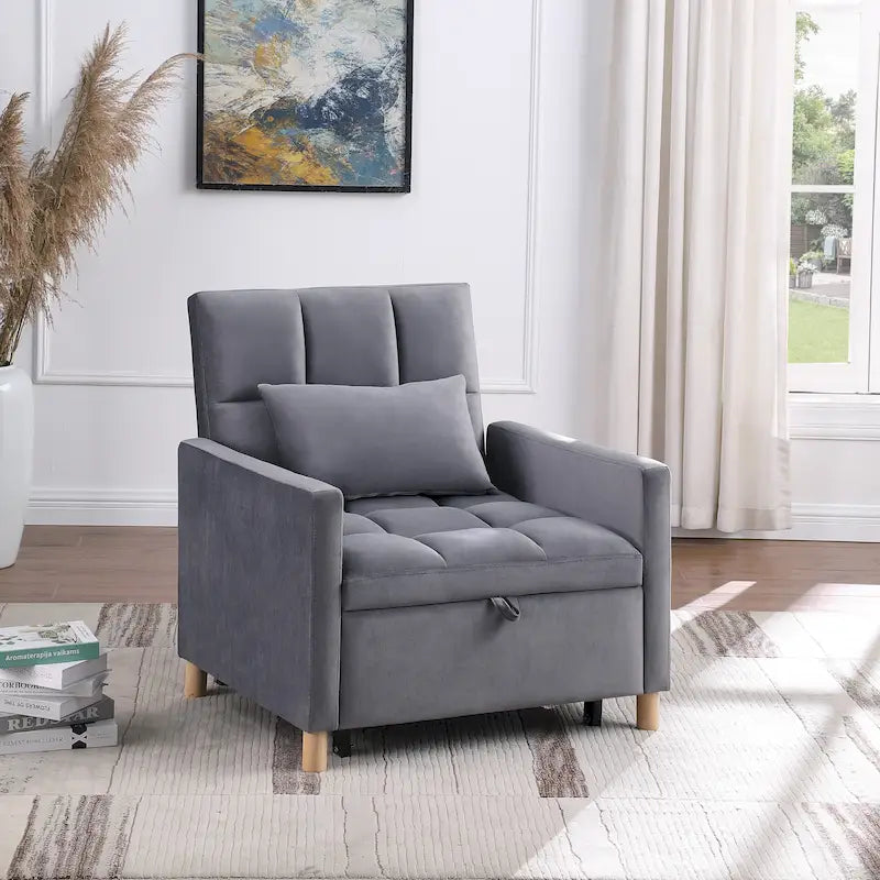 Versatile Sleeper Chair with Removable Pillow - image 6