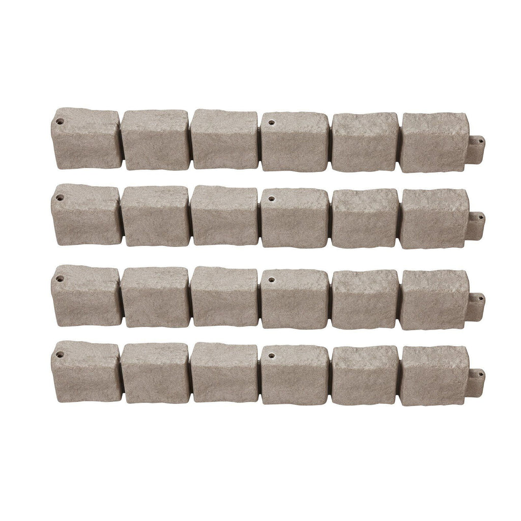 Fake Stone Landscape Edging 46.8x3.9 in Lawn Edging Border Fade - Resistant No Dig - image 11