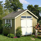 Colonial Williamsburg 10 ft. W x 16 ft. D Solid and Manufactured Wood Storage Shed - image 1
