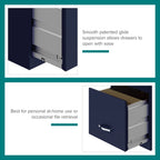 Space Solutions 18" Deep 3 Drawer Smart Letter Width Vertical File Cabinet, Navy - image 5