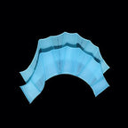 Swim Fins for Lap Swimming Silicone Gloves 1 Pair Swimming Equipment Unisex Shark Fin Swimming Fins(Size:Large,Color:Blue) - image 5