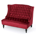 Christopher Knight Home Leora Contemporary Glam Tufted Velvet Wingback Loveseat - image 22