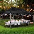 COBIZI 10x20 Heavy Duty Pop up Canopy Tent with 6 sidewalls Easy Up Commercial Outdoor Canopy Wedding Party Tents for Parties All Season Wind & Waterproof Gazebo with Roller Bag,Black(Frame Thickened) - image 40