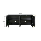Large Floral Carved Storage Cabinet - Sideboard Buffet - image 32