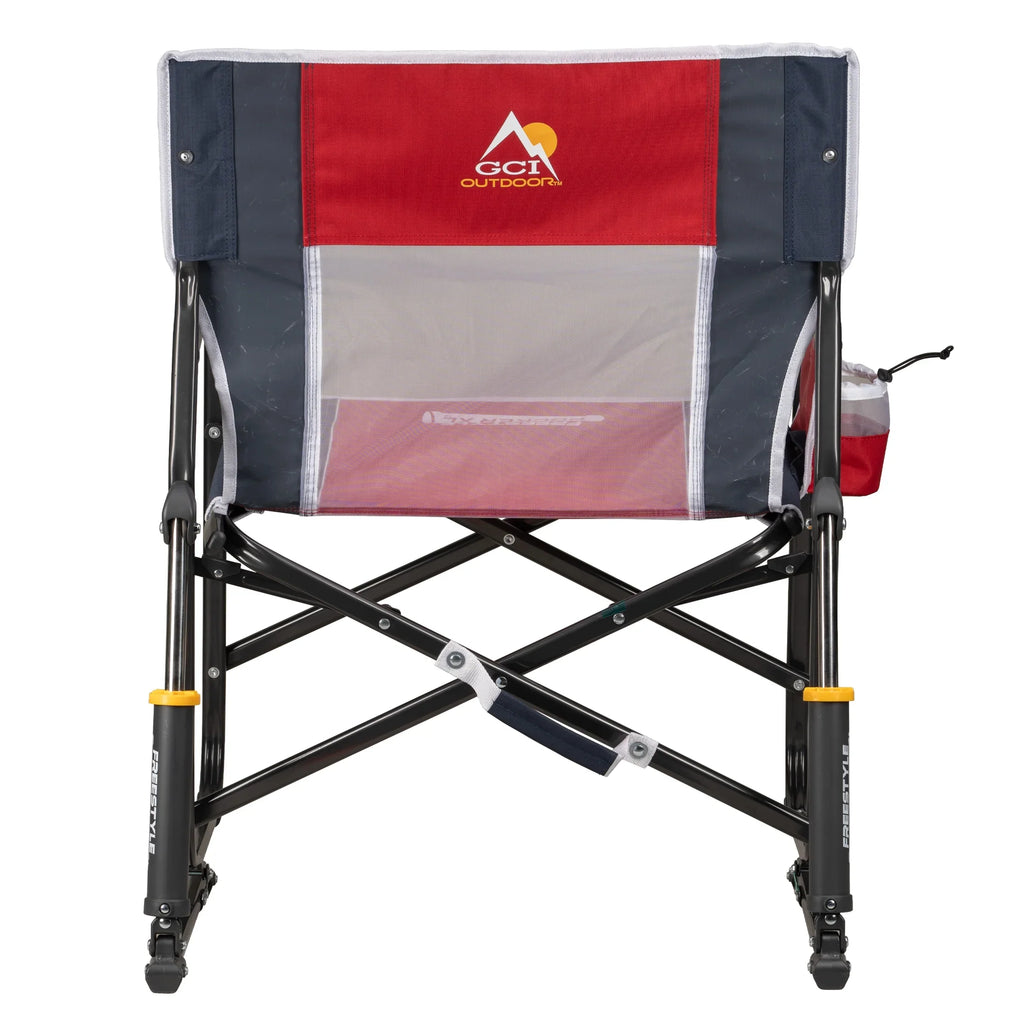 GCI Outdoor Freestyle Rocker XL Oversized Foldable Rocking Camp Chair, Pewter - image 13