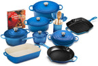 2025 20-piece Signature Cast Iron Cookware Set,10.25′′ Skillet,1.75-quart Saucepan with Lid - image 8