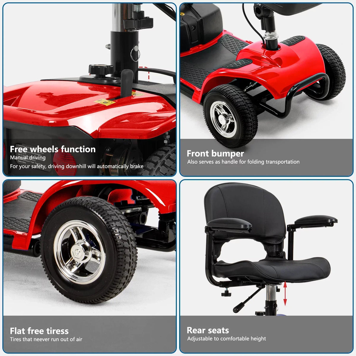 UltraLite Mobility 4-Wheel Scooter, Portable & Lightweight, 14-Mile Range, Model A898 - image 5