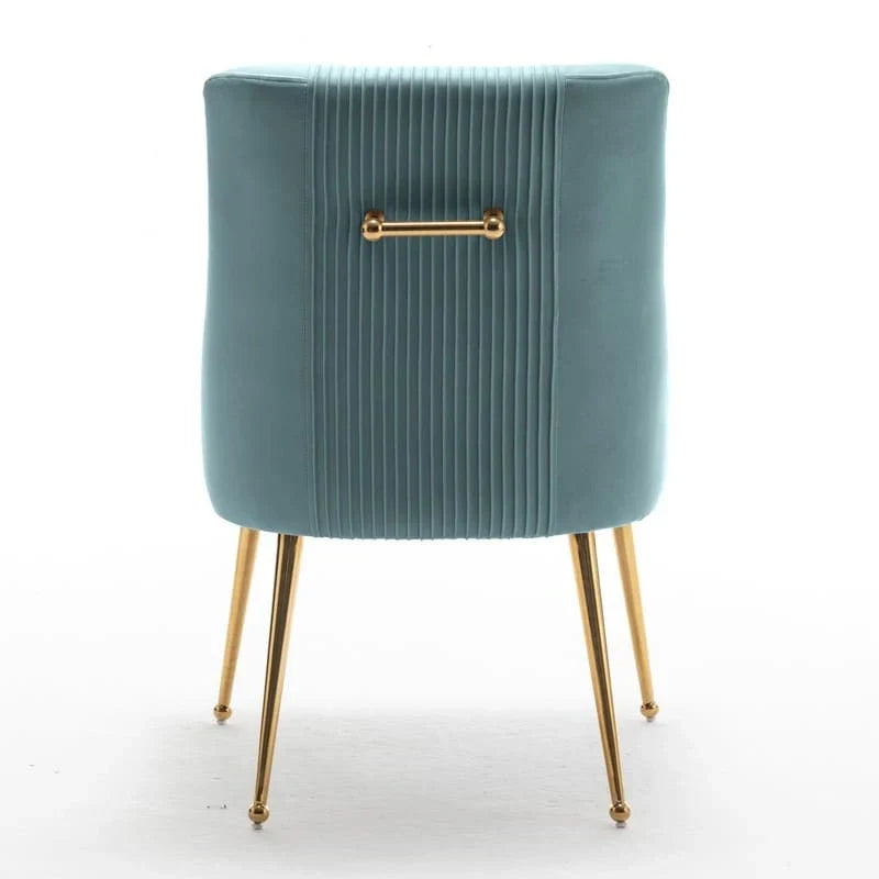 SEYNAR Set of 6 Modern Glam Boucle Velvet Dining or Vanity Chairs with Rear Handle - image 17
