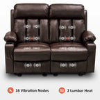 MCombo Faux Leather Electric Reclining Sofa with Heat and Massage - Models 6095/6075/6077 - image 7