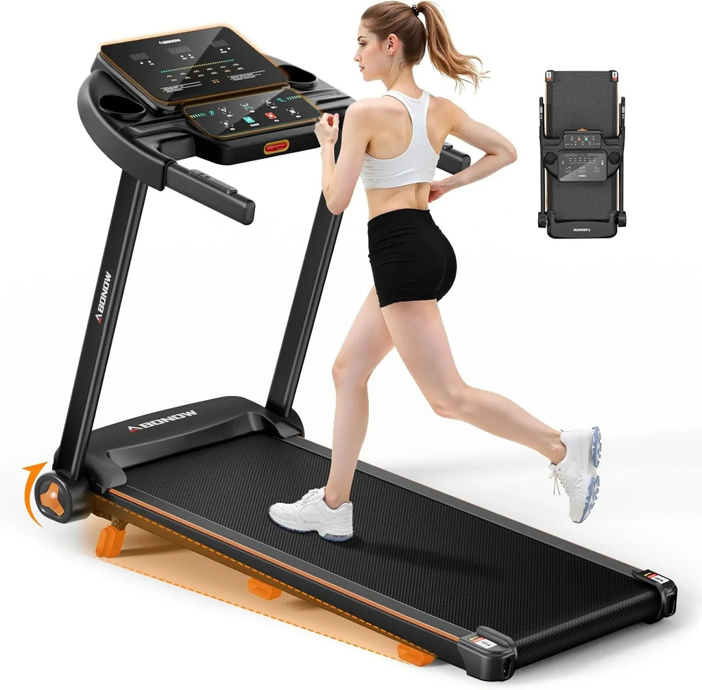 Foldable Treadmill for Home with Incline Extra Large Dual LED Screen Home Office Treadmills - image 1