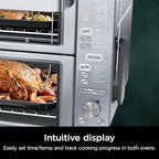 Ninja Countertop Oven Double Stack XL & Air Fryer with Pro Cook System, 12 in 1, Flexdoor, FlavorSeal, SMART FINISH with DualZone Technology, Air Fryer, Bake, Broil, Reheat, Stainless Steel, DCT651 - image 9
