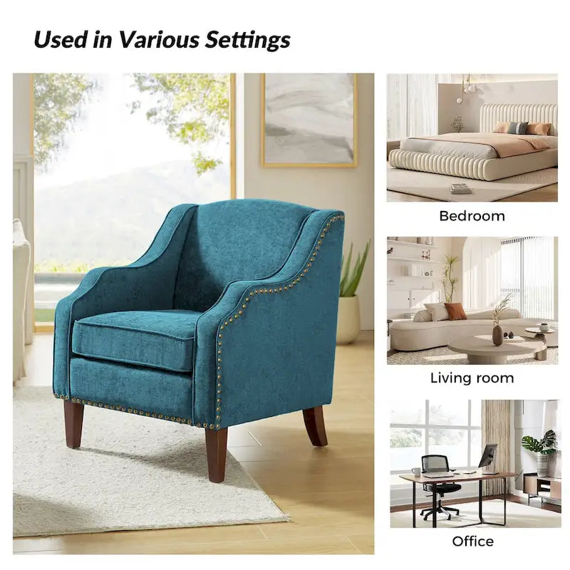 Set of 2 Lucretius Armchairs with Nailhead Trim by HULALA HOME - image 37