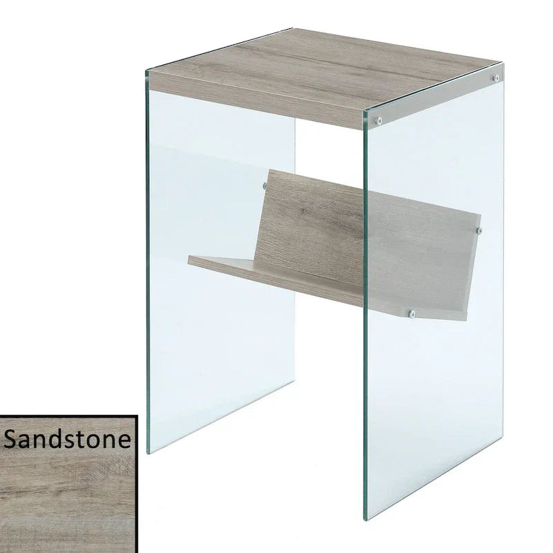 SoHo Glass End Table with Shelf by Convenience Concepts - image 16