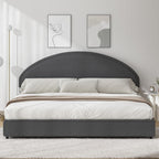4 EVER WINNER Queen Size Bed Frame, Boucle Upholstered Bed Frame with Headboard, White Queen Bed Frame, White - image 20
