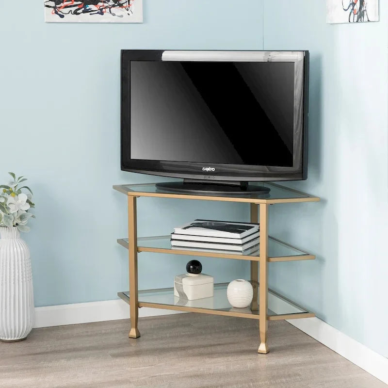 SEI Furniture Jensen Metal Corner TV Stand for Screens up to 33.25 inches - image 1