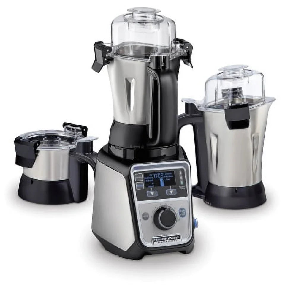 Hamilton Beach Professional 2.2 HP 120V Juicer Mixer Grinder with 3 Stainless Steel Jars, 1.5 Liters, Model 58770 - image 2