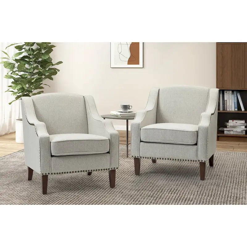Set of 2 Lucretius Armchairs with Nailhead Trim by HULALA HOME - image 14