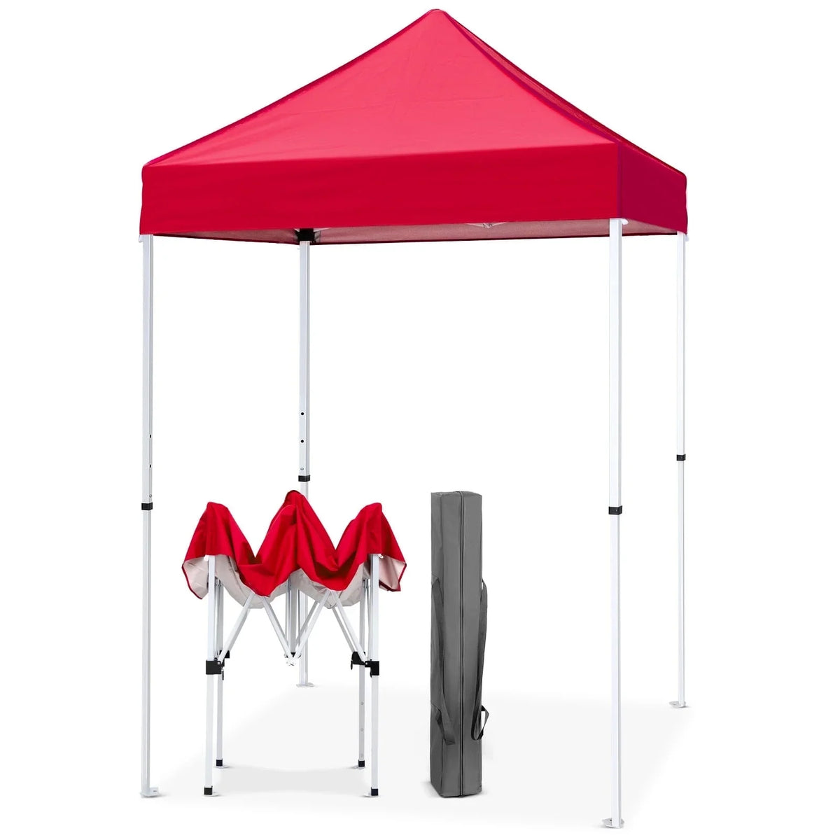 EAGLE PEAK 5x5 Pop up Canopy Tent Instant Outdoor Canopy Easy Set - up Straight Leg Folding Shelter（blue） - image 106