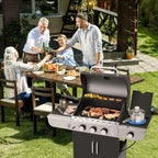 Upgraded 4 Burner BBQ Propane Gas Grill with Cast Iron Grates & Side Stove, 44,000 BTU Stainless Steel Burner Barbecue Grill for Patio, Camping, Outdoor Cooking. - image 34