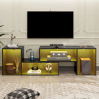 Modern Modular TV Stand with LED Lighting & Open Storage - image 23