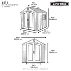 8 ft. W x 7 ft. 4 in. D Plastic Storage Shed - image 5