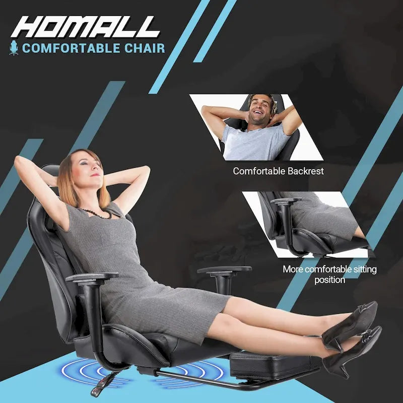 Ergonomic Gaming Chair with Footrest - Ideal for Desk Use - image 7