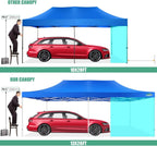 COBIZI 10x20 Heavy Duty Pop up Canopy Tent with 6 sidewalls Easy Up Commercial Outdoor Canopy Wedding Party Tents for Parties All Season Wind & Waterproof Gazebo with Roller Bag,Black(Frame Thickened) - image 53