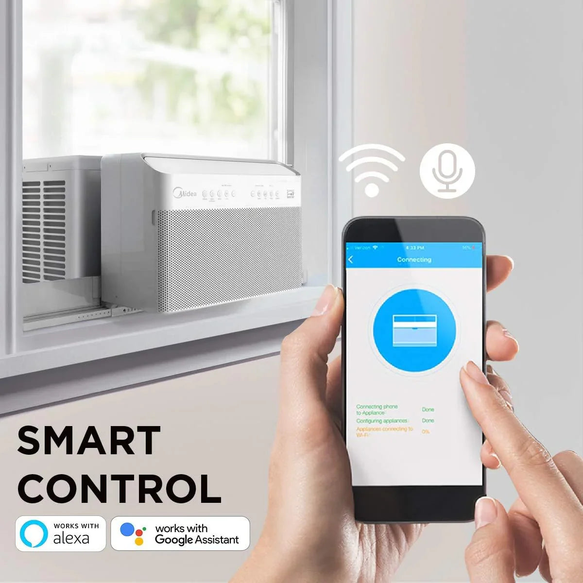 U-Shaped Inverter Window Air Conditioner 12,000BTU with Open Window Flexibility, Robust Installation,Extreme Quiet, 35% Energy Saving, Smart Control, Alexa, Remote, Bracket Included. - image 4