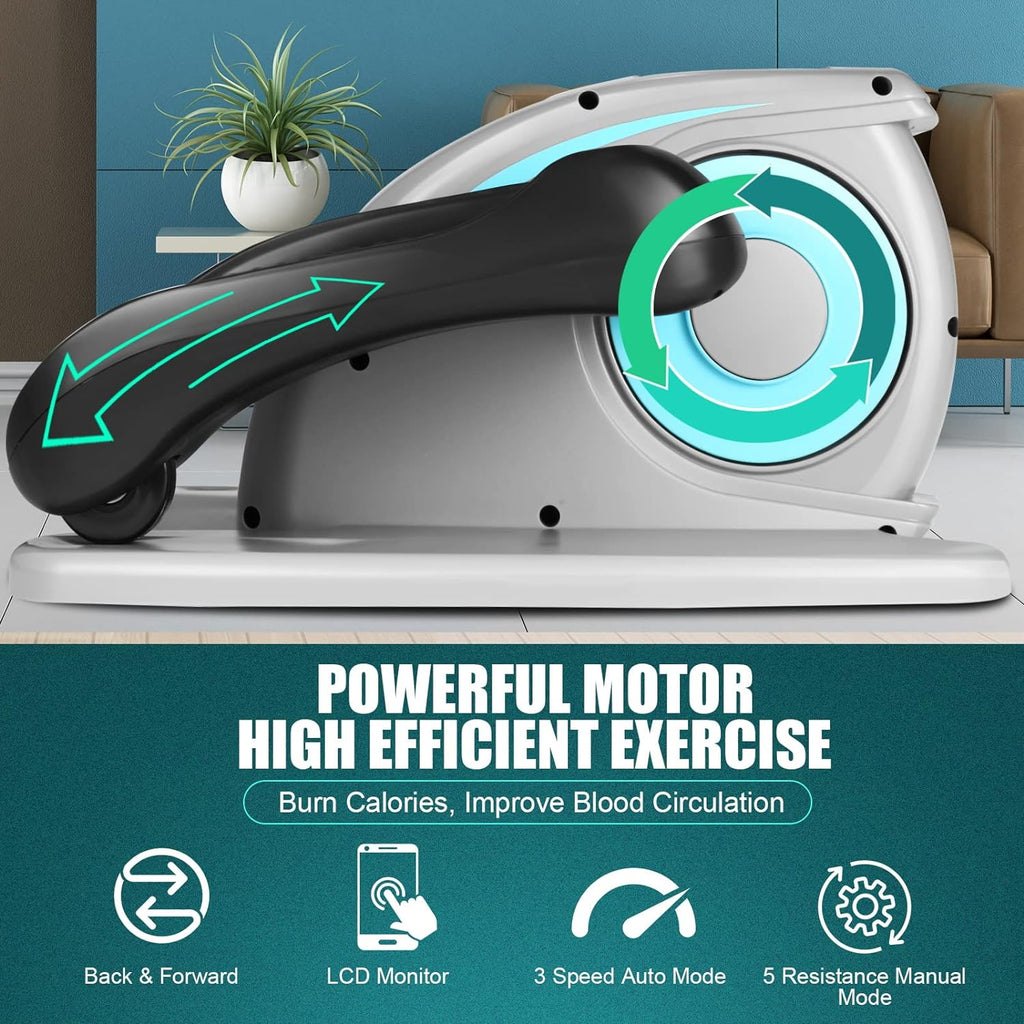 Under Desk Elliptical, Electric Ellipse Leg Exerciser While Sitting for Seniors Adults, Quiet Portable Motorized Seated Foot Pedal Exerciser with Remote Control for Home Office Use - image 17