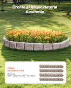 Fake Stone Landscape Edging 46.8x3.9 in Lawn Edging Border Fade - Resistant No Dig - image 3