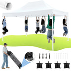 HOTEEL 10x15 Heavy Duty Canopy Tent ,Pop up Canopy for Parties Wedding,Commercial Easy up Gazebo with Roller Bag,UV 50+ &,White - image 15