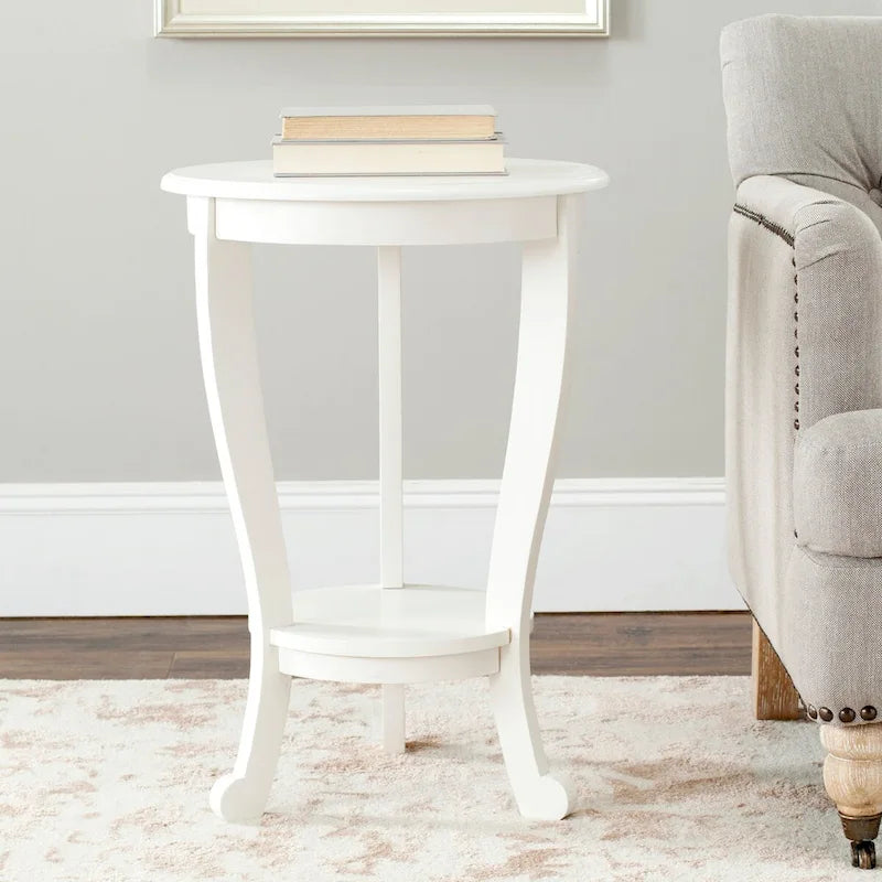SAFAVIEH Carlotta Grey Pedestal Side Table - Dimensions: 18.1" W x 18.1" D x 26" H - image 5