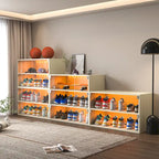 LED-Illuminated Glass Door Shoe Storage Cabinet for Sneakers - image 10