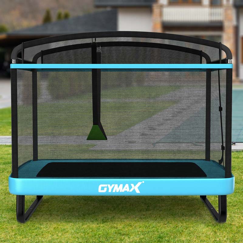 6 FT Kids Trampoline with Swing & Safety Fence, ASTM Approved Toddler Rectangle Trampoline for 3-8 Year Old - image 23