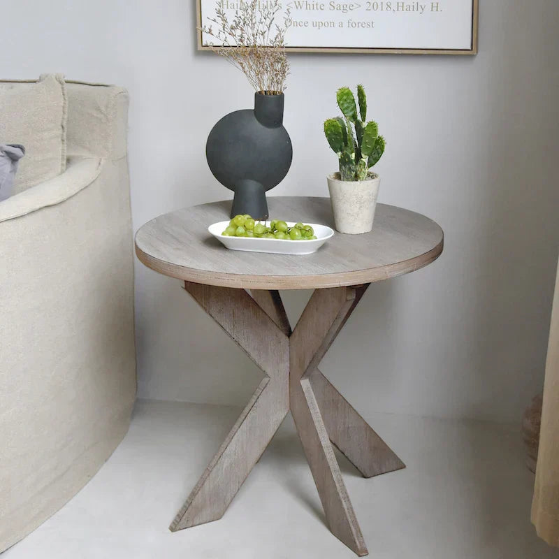 COZAYH Set of 2 Rustic Farmhouse End Tables with Storage Shelf - Vintage Grey French Country Accent Side Tables - image 14
